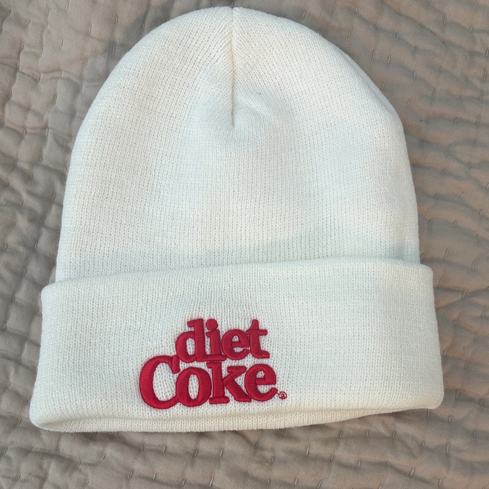 Diet Coke White Beanie